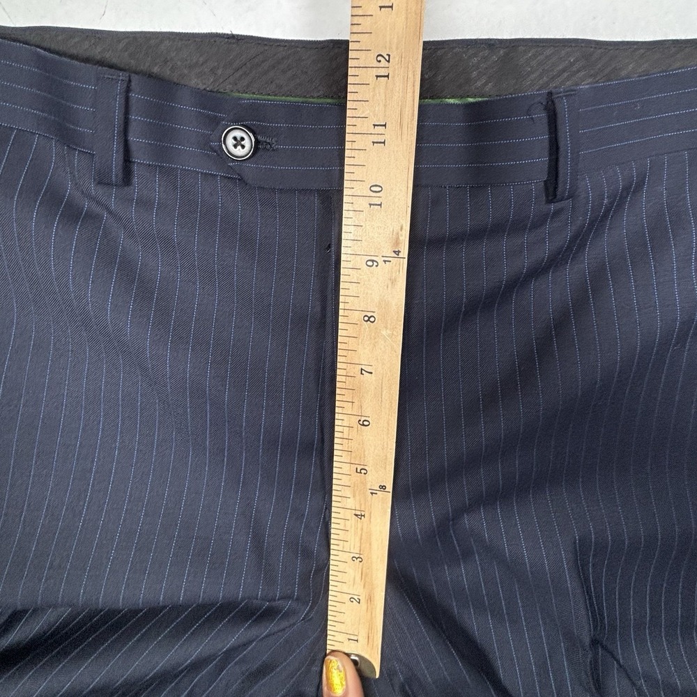 Lauren Ralph Lauren Mens 42R Navy Blue Pinstriped 2-Pc Suit Wythe Wool 36X28 EUC - Picture 14 of 16